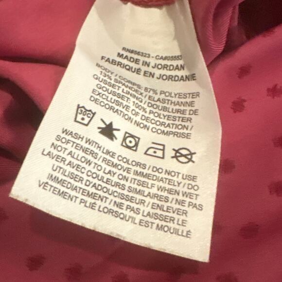 Nike Dri-Fit Women's Leggings Medium Pink Polka Dot Stretch Athletic Yoga Pants - Picture 8 of 8